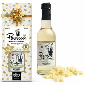 Woof & Brew Pawsecco Luxury Gift Pack With White Chocolate Stars