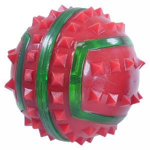 Rosewood Festitve Flashing Spikey Ball for Dogs - Small