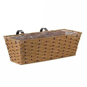 Smart Garden Bari Faux Rattan Planter - Sand 19''