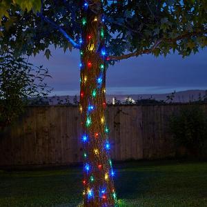 Smart Solar Multi-Coloured Firefly String Lights Solar - (x100)