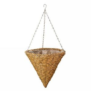 Smart Garden Sofia Faux Rattan Hanging Cone - 14''