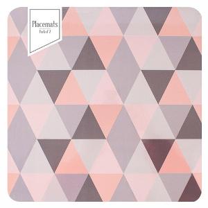 Pack of 2 Geo Pink & Grey Placemats