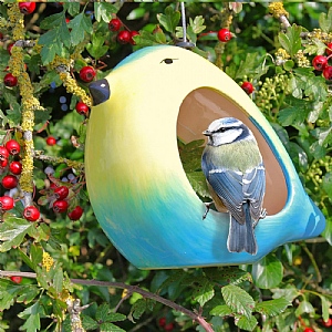 Wildlife World Ceramic Blue Tit Bird Feeder