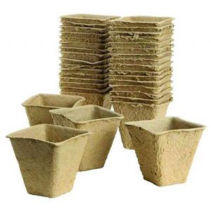 Gardman Square Fibre Pots 6cm (Pack of 20)