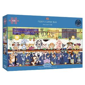 Gibsons Fido's Coffee Bar 636 Piece Jigsaw Puzzle