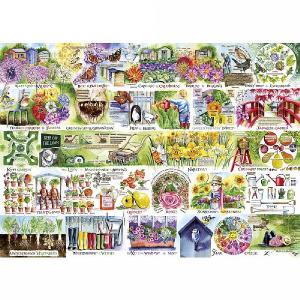 Gibsons Wheelbarrows & Wellies 1000 Piece Jigsaw Puzzle