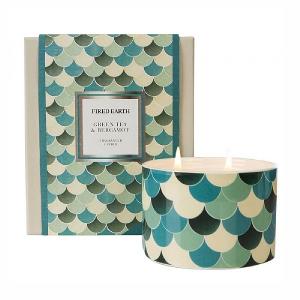 Wax Lyrical Fired Earth Green Tea & Bergamot Large Ceramic Candle