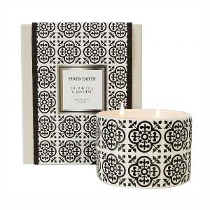 Wax Lyrical Fired Earth Black Tea & Jasmine Large Ceramic Candle