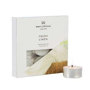 Wax Lyrical Made In England Fresh Linen Set of 9 Tealights