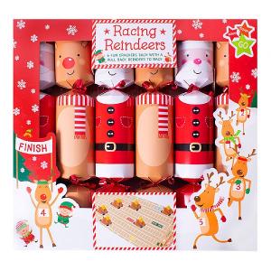 Racing Reindeers Crackers (Pack of 6)