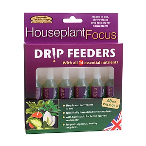 Growth Technology Houseplant Focus Drip Feeders 38ML Pack of 6