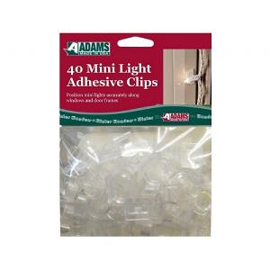 Adams Mini Light Adhesive Clips (Pack of 40)