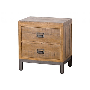The Draftsman Collection Two Drawer Bedside Table