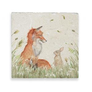 Kate of Kensington Fox & Rabbit Medium Marble Platter