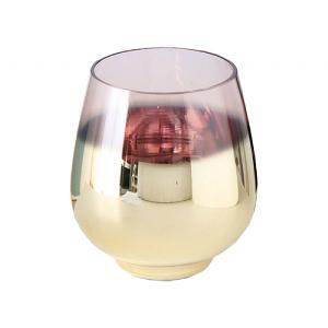 15cm Grazia Champagne & Light rose Decorative Tealight Glass