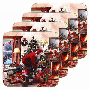 Macneil Set of 4 Santa Coasters