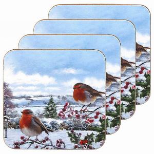 Macneil Set of 4 Robins Coasters