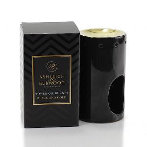 Ashleigh & Burwood Black & Gold Tower Oil Burner