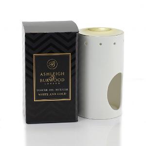 Ashleigh & Burwood White & Gold Tower Oil Burner