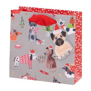 Glick Paper Salad Christmas Puppies Small Gift Bag