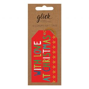 Glick Gift Tag (Pack of 6) Paper Salad Christmas Script