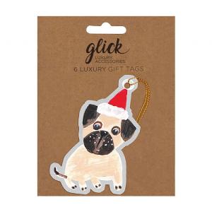 Glick Paper Salad Christmas Puppies Gift Tag (Pack of 6)
