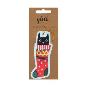 Glick Paper Salad Christmas Kittens Gift Tag (Pack of 6)