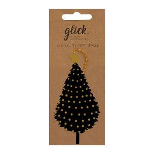 Glick Contemporary Tree Die Cut Gift Tag (Pack of 6)