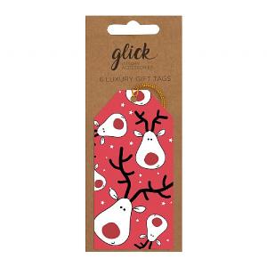 Glick Reindeer Selfie Luggage Gift Tag (Pack of 6)