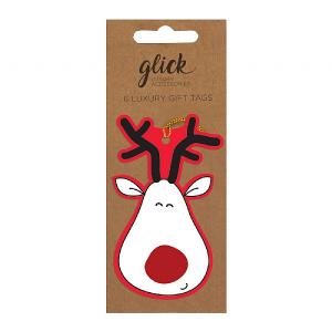 Glick Reindeer Selfie Gift Tag (Pack of 6)