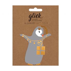 Glick Pizazz Penguin Baby Gift Tag (Pack of 6)