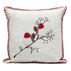 Peggy Wilkins Pussywillow Christmas Robin Complete Cushion