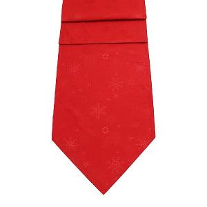 Peggy Wilkins Snow Crystal Red Christmas Table Runner 14"x75"