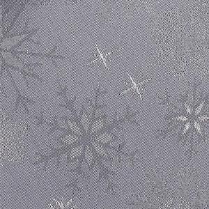 Peggy Wilkins Snow Crystal Grey Christmas Tablecloth 53"x88"