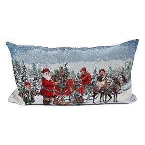 Peggy Wilkins Reindeer Ride Tapestry Complete Christmas Cushion