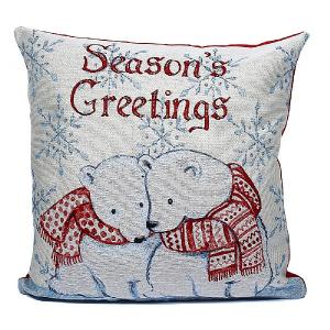 Peggy Wilkins Cuddling Cubs Tapestry Complete Christmas Cushion