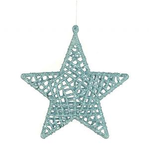 Floralsilk Blue Glitter Star Hanger