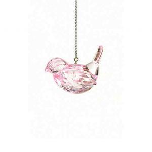Floralsilk Pink Crystal Bird Hanger