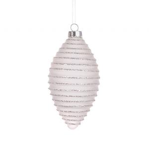 Floralsilk White Glass Nero Finial
