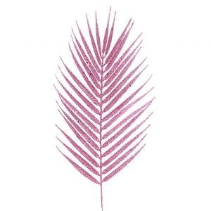 Floralsilk Pink Glittered Fern Spray