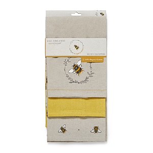 Cooksmart Bumble Bees 3 Pack Tea Towel
