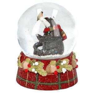 Gisela Graham Medium Tartan Badger Snow Globe