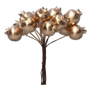Gisela Graham Bunch of Matt Gold Rosehip Picks