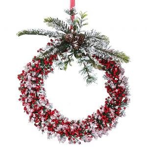 Gisela Graham Medium Red Snowy Berry Wreath