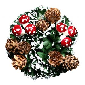 Gisela Graham Small Fir Toadstool Candle Ring 25mm