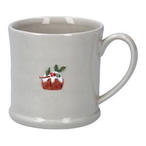 Gisela Graham Ceramic Mini Mug with Plum Pudding