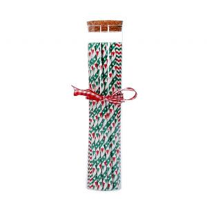 Gisela Graham Glass Jar of Paper Straws