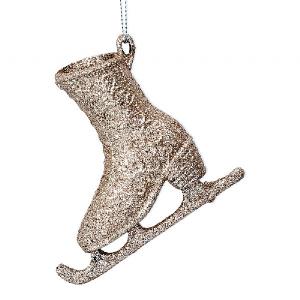 Gisela Graham Gold Glitter Skating Boot Decoration