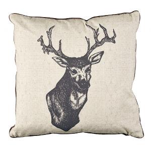 Kilburn & Scott Ink Stag Cushion 45x45cm Natural