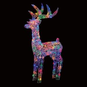Premier 1.15m Multi Coloured LED Acrylic Stag